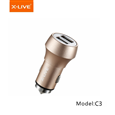 Sạc ô tô Car Charger with Steel Hammer 2.4A – C3 X live x-live