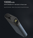 Pin dự phòng kiêm zmi wireless 4g router 10000mah