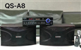 Dàn Karaoke Mini KIMISO QS-A8 (Bass đôi 8, Amply, 1 Micro dây)